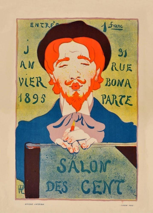 'Salon des Cent 9', 1895, Reproduction 200gsm A3 Vintage Art Nouveau Poster - World of Art Global Limited