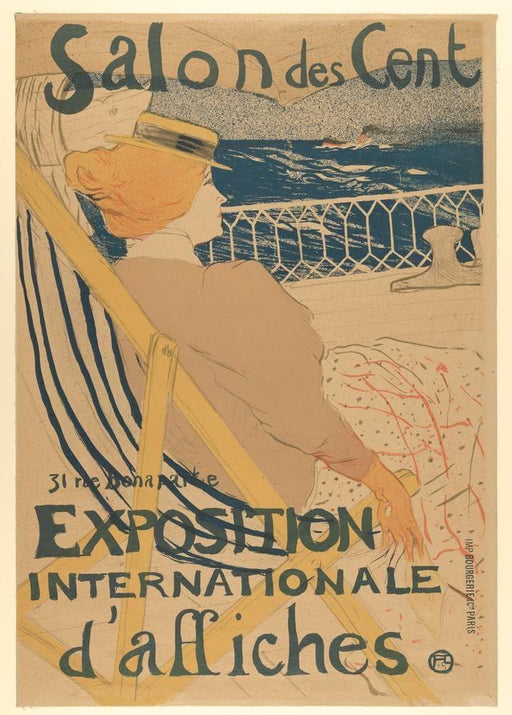 'Salon des Cent ,Exposition Internationale d'Affiches', 1895, Reproduction 200gsm A3 Vintage Art Nouveau Poster - World of Art Global Limited