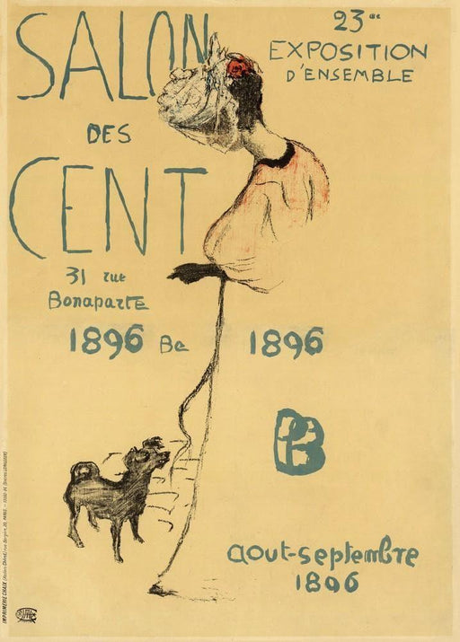 'Salon des Cent 23', 1896, Reproduction 200gsm A3 Vintage Art Nouveau Poster - World of Art Global Limited