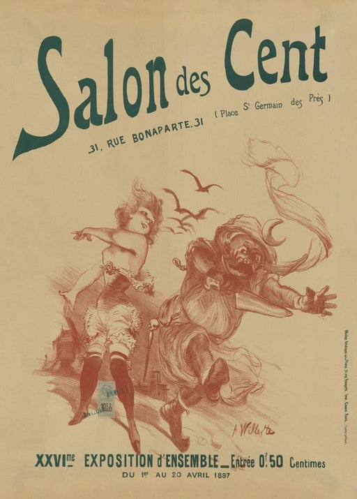 'Salon des Cent 27', 1897, Reproduction 200gsm A3 Vintage Art Nouveau Poster - World of Art Global Limited