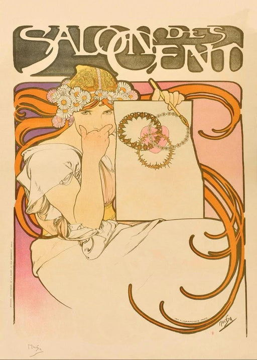 'Salon des Cent 30', 1897, Reproduction 200gsm A3 Vintage Art Nouveau Poster - World of Art Global Limited