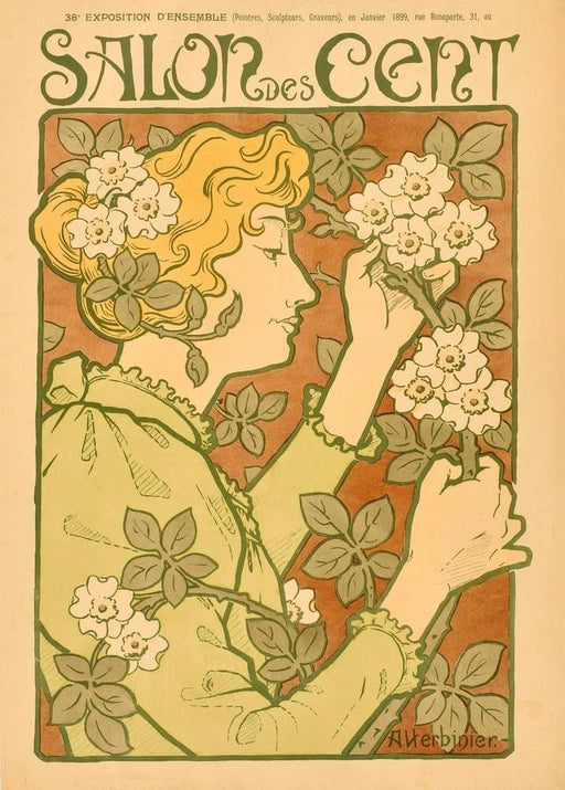 'Salon des Cent 38', 1899, Reproduction 200gsm A3 Vintage Art Nouveau Poster - World of Art Global Limited