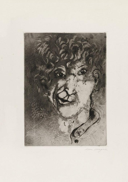 'Self Portrait with Grimace', 1924-25', Marc Chagall, Reproduction 200gsm A3 Vintage Poster - World of Art Global Limited