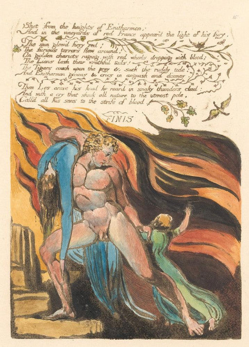 'Shot from the Heights of Enitharmon', William Blake, England, 1794, Reproduction 200gsm A3 Vintage Poster - World of Art Global Limited