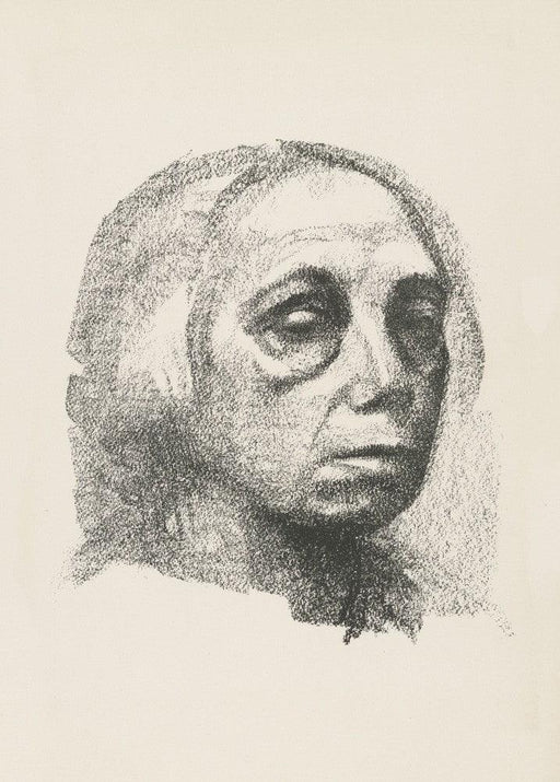 'Small Self-Portrait', 1920, Käthe Kollwitz, Reproduction 200gsm A3 Vintage German Expressionism Poster - World of Art Global Limited