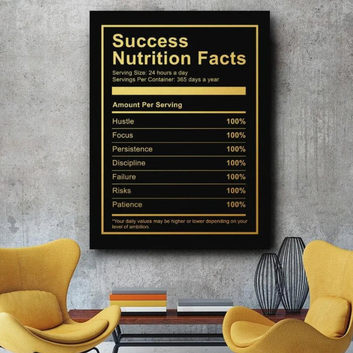 Successful Nutrition Hustle - Canvas, Framed. Many Sizes Available. FREE U.K P&P