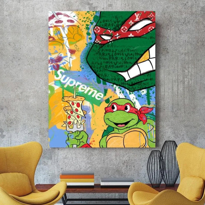 The Designer Turtle - Canvas, Framed. Many Sizes Available