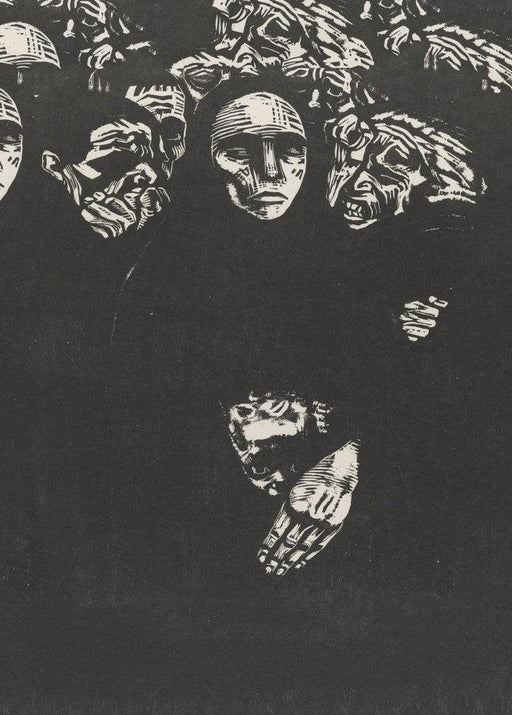 'Collage: The People', 1921-22, Käthe Kollwitz, Reproduction 200gsm A3 Vintage German Expressionism Poster - World of Art Global Limited