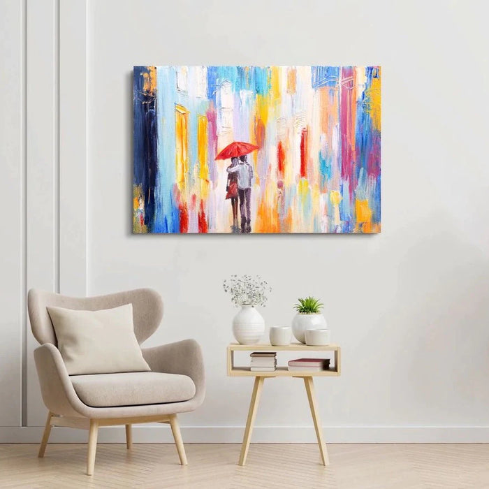The Rain in Colour - Canvas, Framed. Many Sizes Available