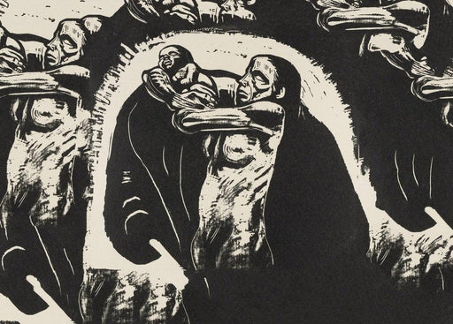 'Collage: The Sacrifice', 1921-22, Käthe Kollwitz, Reproduction 200gsm A3 Vintage German Expressionism Poster - World of Art Global Limited