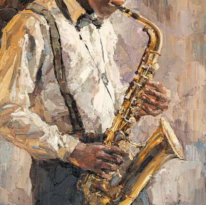 The Sax Man - Canvas, Framed. Many Sizes Available. FREE U.K P&P
