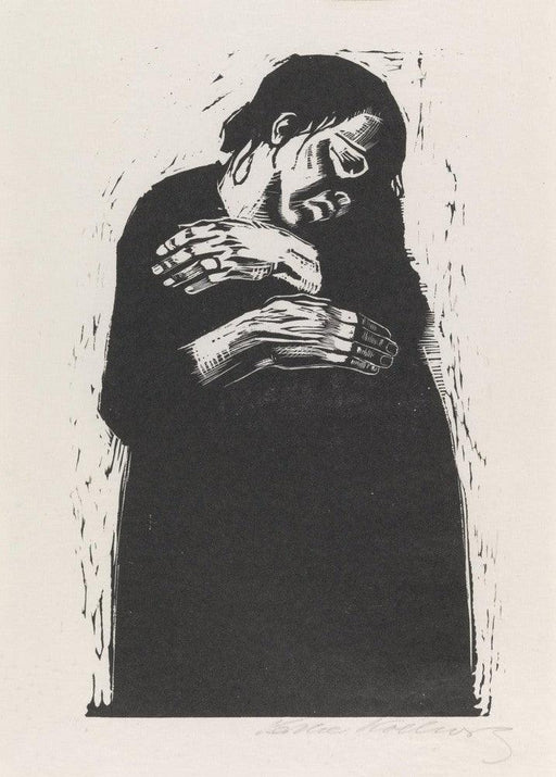 'The Widow', 1921-22, Käthe Kollwitz, Reproduction 200gsm A3 Vintage German Expressionism Poster - World of Art Global Limited