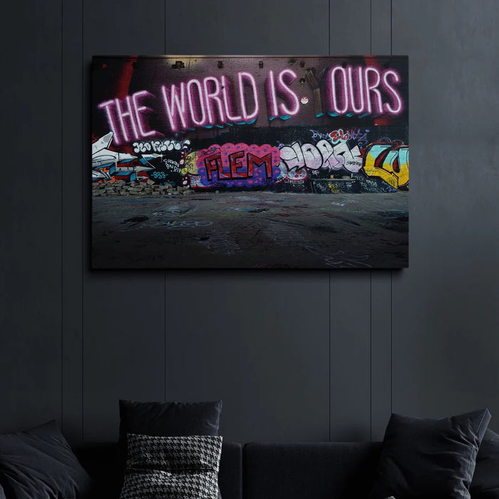 The World is Ours - Canvas, Framed. Many Sizes Available