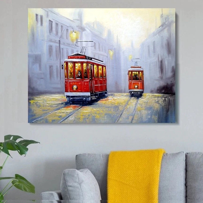 Trams - Canvas, Framed. Many Sizes Available