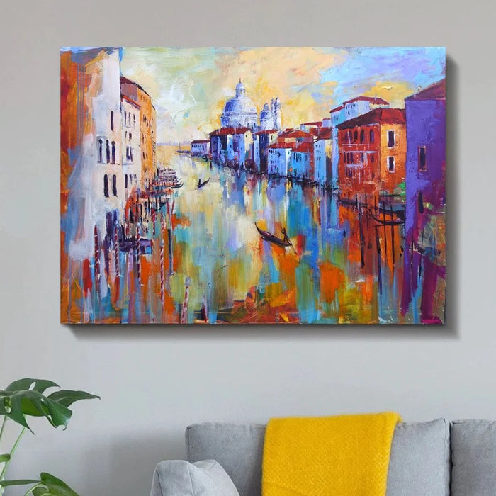 Venice by the Water  - Canvas, Framed. Many Sizes Available