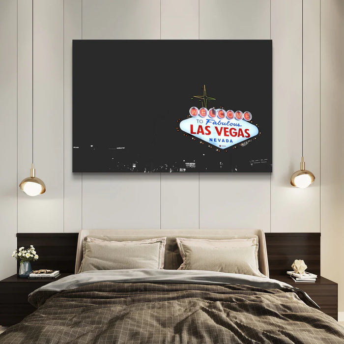 Welcome to Las Vegas - Canvas, Framed. Many Sizes Available