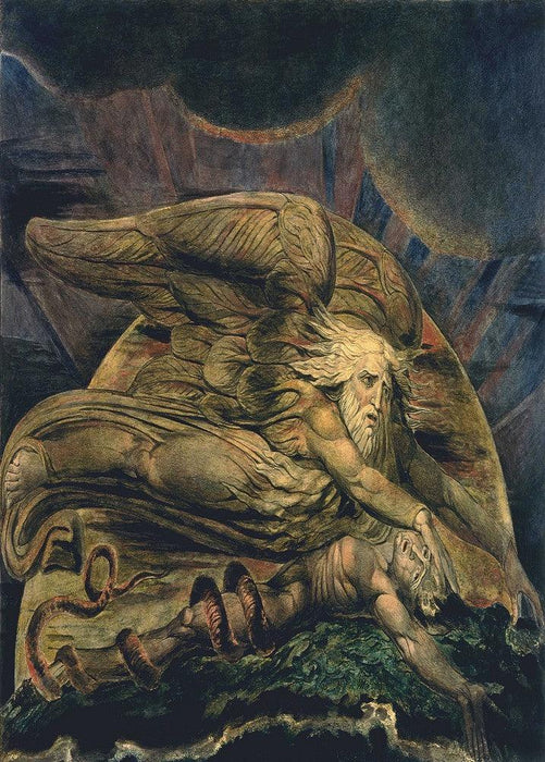 'Elohim Creating Adam', William Blake, England, Reproduction 200gsm A3 Vintage Poster - World of Art Global Limited