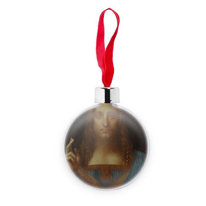 Leonardo da Vinci 'Salvator Mundi' Transparent Christmas bauble