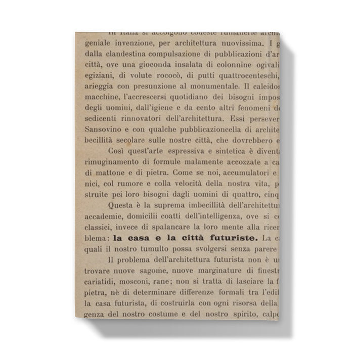 Antonio Sant'Elia  'The Futurist Architecture Manifesto'   Hardback Journal