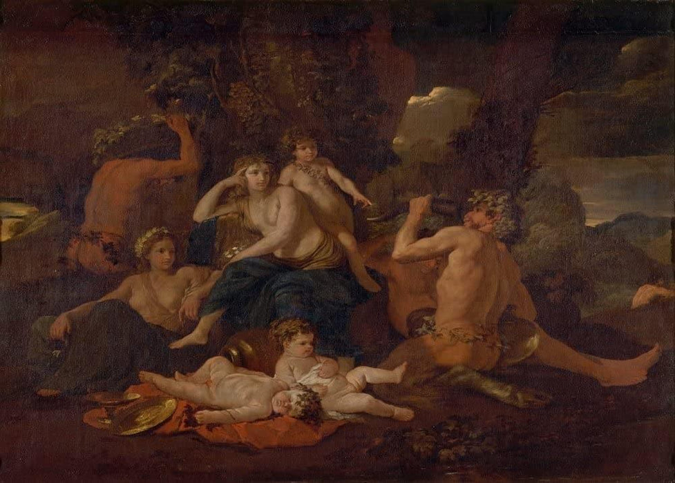 Nicolas Poussin 'The Childhood of Bacchus', France, 1630, Reproduction 200gsm A3 Vintage Classic Art Poster