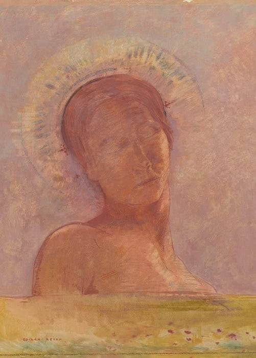 Odilon Redon 'Closed Eyes, Detail', France, 1889, Reproduction 200gsm A3 Vintage Classic Art Poster
