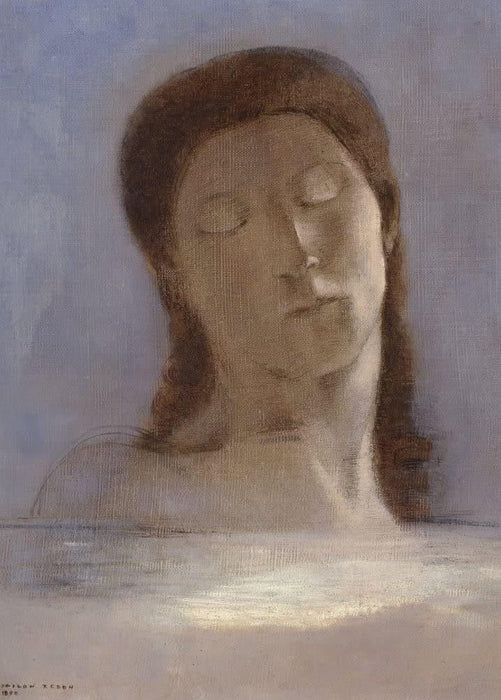 Odilon Redon 'Closed Eyes, Detail', France, 1890, Reproduction 200gsm A3 Vintage Classic Art Poster