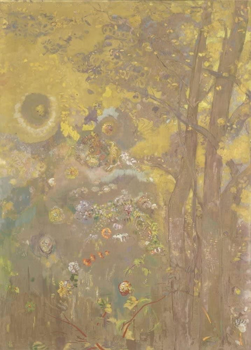 Odilon Redon 'Trees on a Yellow Background', France, 1901, French Reproduction 200gsm A3 Vintage Classic Art Poster